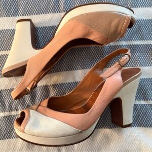 Chie Mihara Peaches and Cream Slingback Heels
